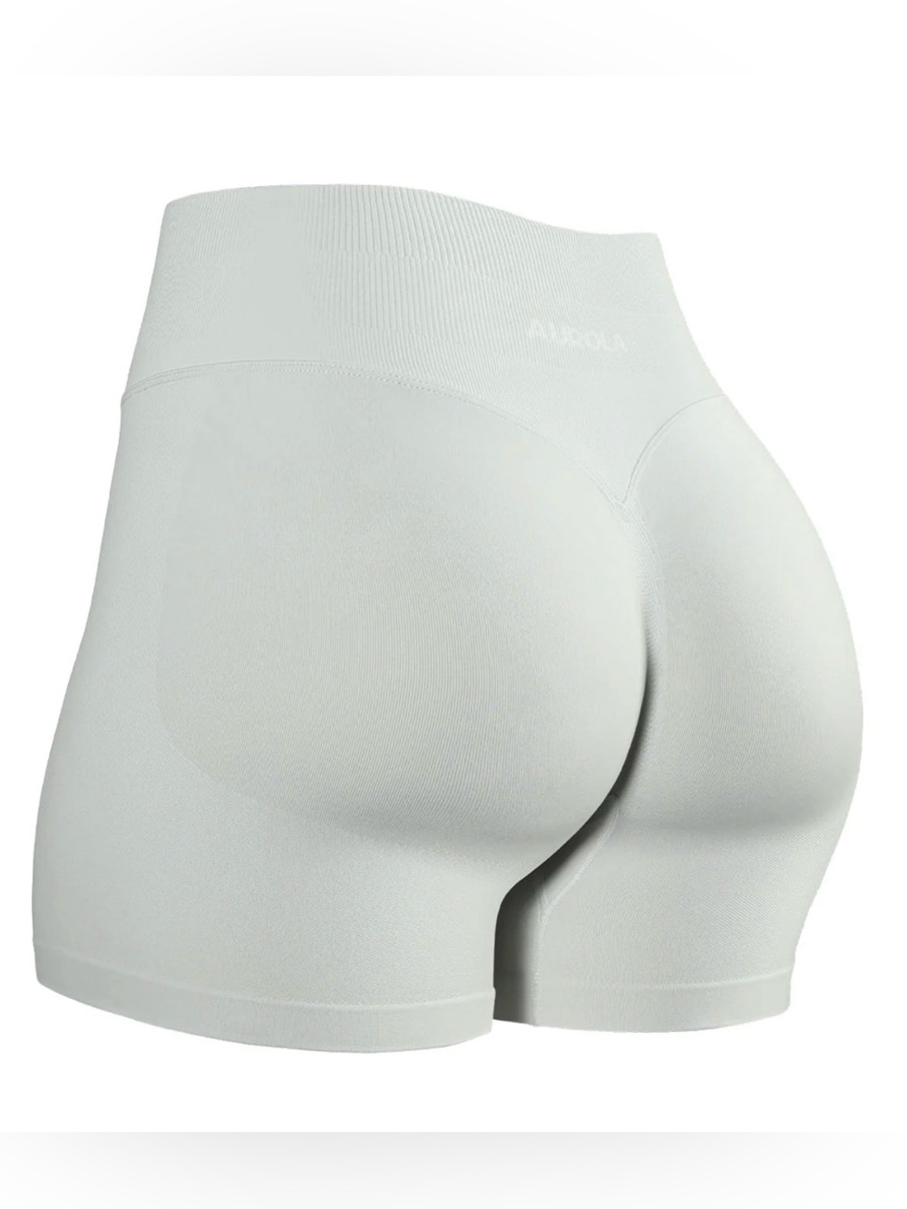 AUROLA Influence High-Waist Seamless Bike Shorts — Glacier Gray